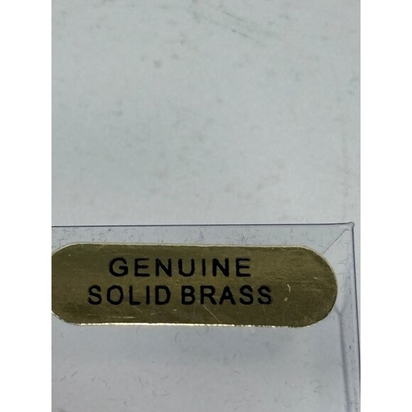 J.P. Kennedy Space Center Solid Brass Ornament With Shuttle & Flag - Picture 4 of 6